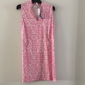 Pink Patterned Midi Dress